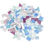 Ferencaa 1 Set Stained Glass Sheet Cathedral Stained Glass Sheets Mosaic Tiles DIY Craft Supplies